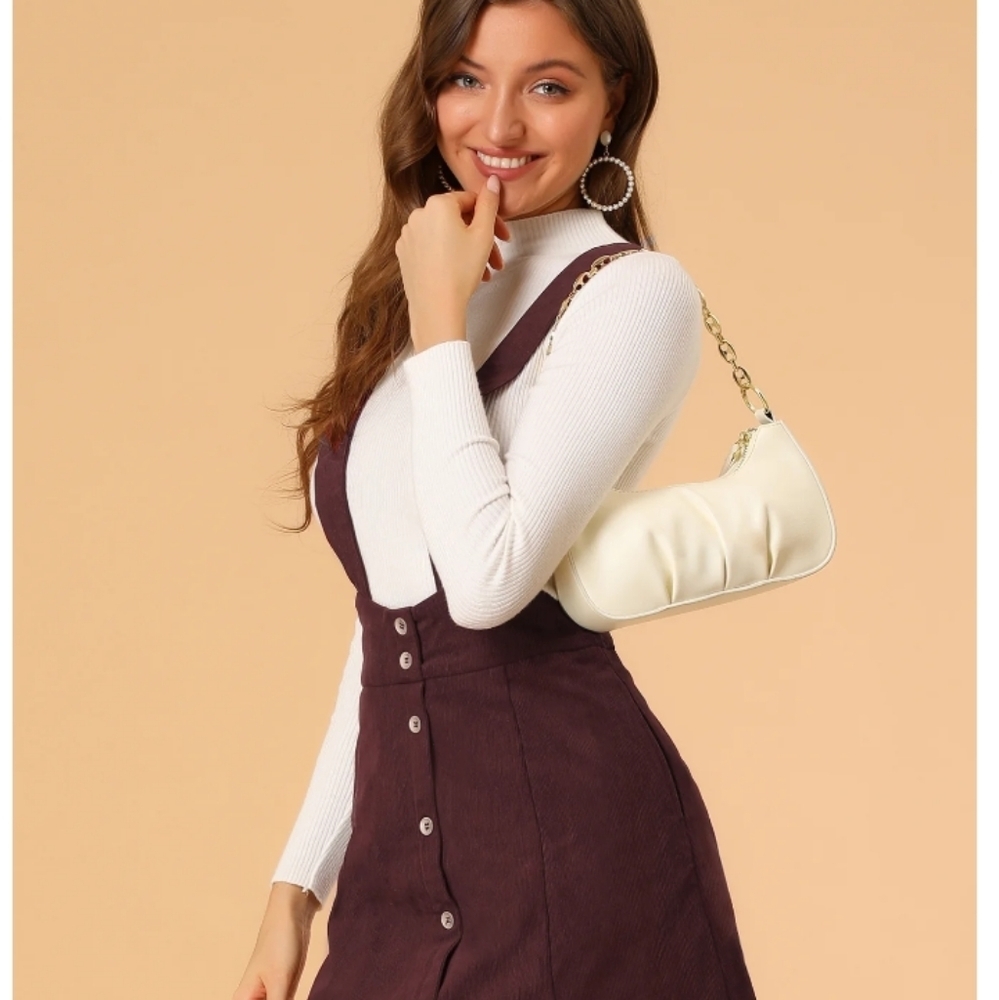 Allegra K corduroy skirt overalls - Picture 2 of 9